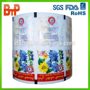 plastic food packaging film for tea/coffee/sugar/powder