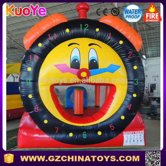 Hot sale China lovely clock inflatable cartoon bounce house for kids