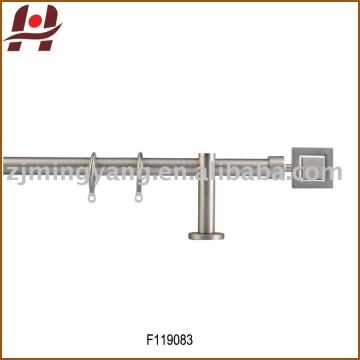 F119083 metal iron aluminium stainless steel brass plated plain twisted extensible telescopic window curtain poles rods pipes
