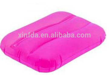 High quality inflatable pillow flocked pvc cushion
