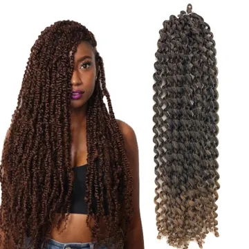 Passion Twist Crochet Hair Water Wave Crochet Braids Synthetic Braiding Hair Extensions Curly wave Crochet Hair