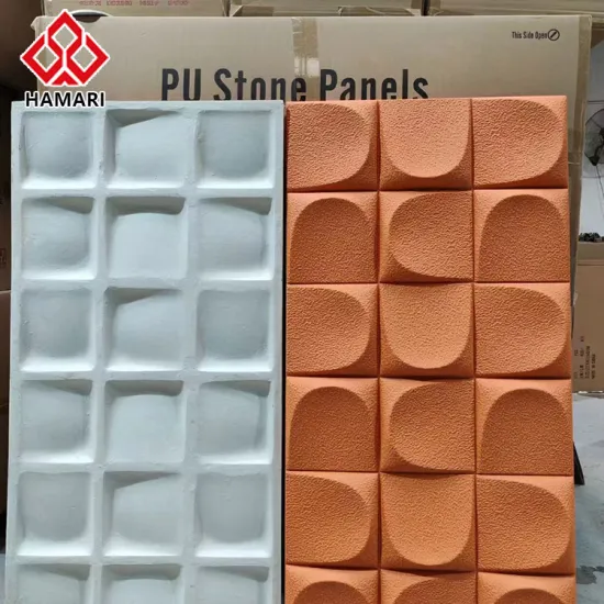 PU Faux Stone Panels for Wall Cladding and Tile Stone Floor Background