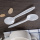 White PP Disposable Plastic Fork Dessert Spoon