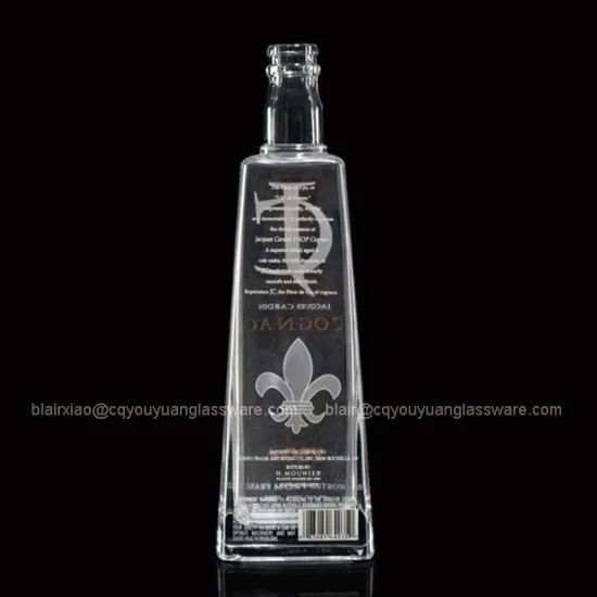 Fancy Wholesale Square 375ml Glass Brandy Bottles