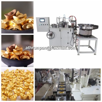 Automatic boat shaped gold ingot chocolate packaging machine