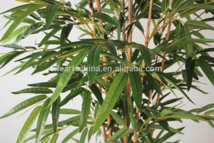 artificial tree, 7' 7 golden trunks bamboo tree, PE bamboo leaf, bamboo pole