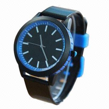 Silicone fashion quartz watch, alloy bezel, PC case, 3ATM, Japan movement