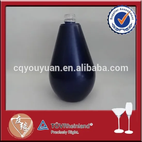 Spray-color dark blue glass bottles wholesale canada