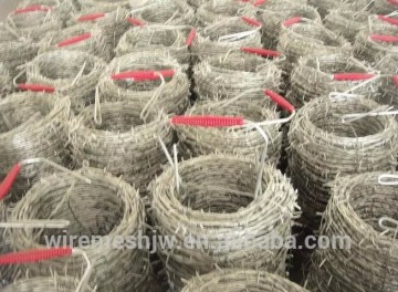 Plastic Bundle Electro Galvanized Barbed Wire With Four Ends Barb