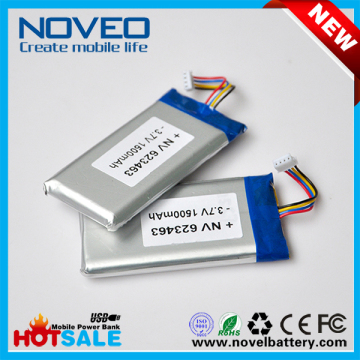 2014 Rechargeable Li-Polymer Battery 3.7V 1500mAh
