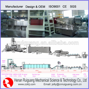 double-screw extruder machine for floating fish feed pellet processing line