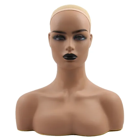 Half Body African American Mannequin Head Female Wig Display Mannequin Head