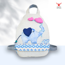 Mochila De Lino Y Algodón Tejida Familia De Elefantes Étnicos