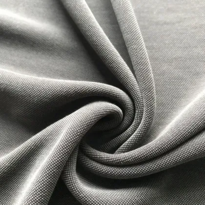 Cupro Vintage black soft modal polyester pique fabric