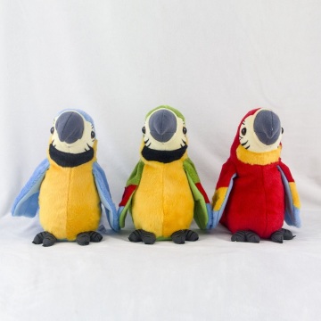 Factory Hot Selling Wholesale Plush Toy: Recording, Repeating, Moving, Talking Parrot Toy