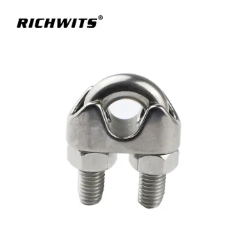 wire rope fitting cable wire rope clip stainless steel 304/316 drop forged DIN 741 rope clips