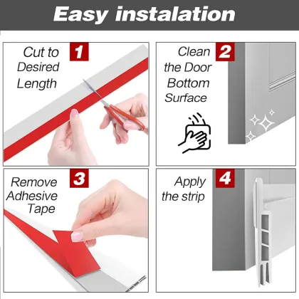 Sealing strip at the bottom of the door