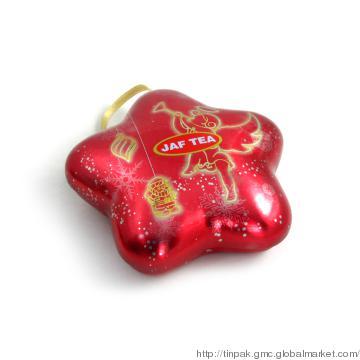 Five-pointed star chocolate tin