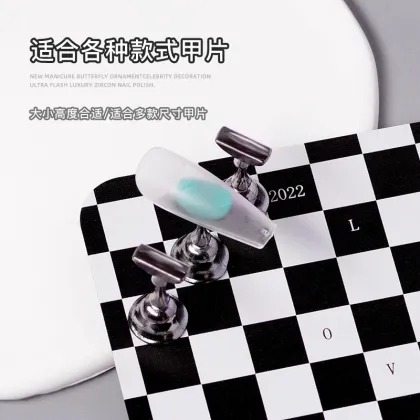 Magnetic Checkerboard Nail Display Stand