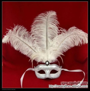 wholesale white party mask white with silver Venetian style for wedding party or wedding decoration
