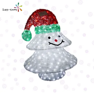 Acrylic Clear big inflatable snowman for christmas