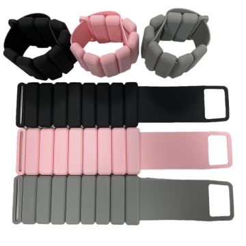 Adjustable Silicone Weight Wrist Band with Iron Material for Yoga and Fitness Training