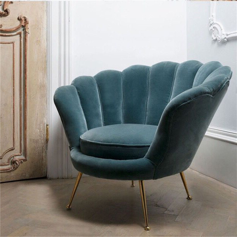 Foshan China Factory Modern Royal Upholstered Armchair Ruang Tamu Antik Single Sofa Furniture