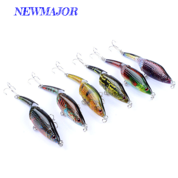 Newmajor 9,5 cm 8,9 g flera sektioner flerfiskade fiske lockar, 3 sektion, 6 färger, plast hårt bete