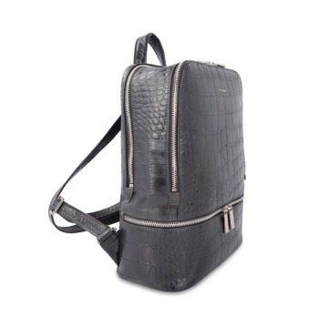 Crocodile Effect City Rucksäcke Schwarz Geprägter Daypack