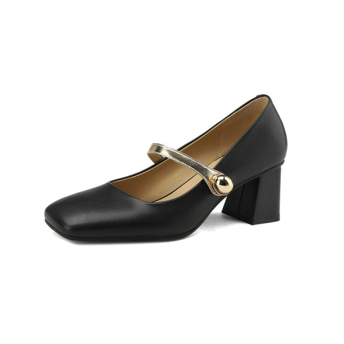 Chunky Mary Janes Heels Shoes Dressy