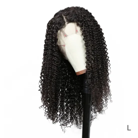 Kinky Curly 13*4 Lace Frontal Remy Peruvian Wigs For Women Lace Frontal Human Hair Wigs Kinky Curl Wigs