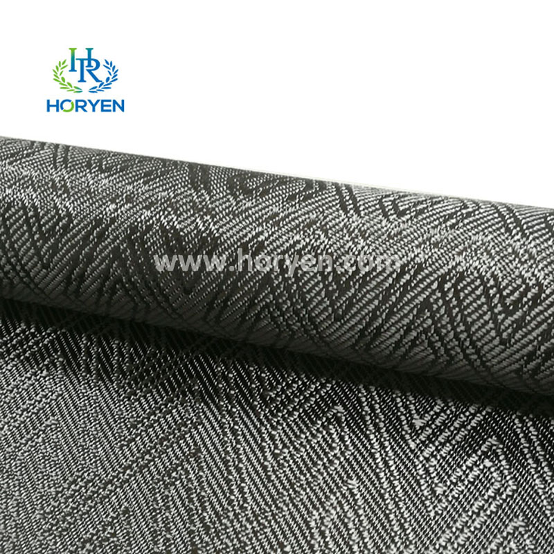 Bahan trim kereta serat karbon 3K Jacquard yang cantik