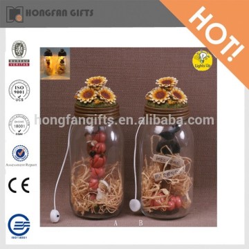 glass bottle thanksgiving gift decoration with led