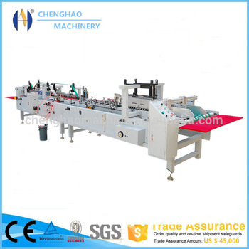 2016 Chenghao Brand Straight Line Carton Folder Gluer with Pre-Folding