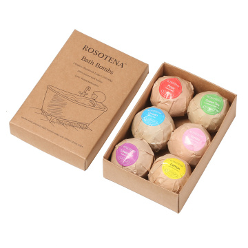 6pcs/pack Bath Salt Soap Bubble Shower Bomb Ball Body Moisturizing Exfoliation Beauty Care Tool