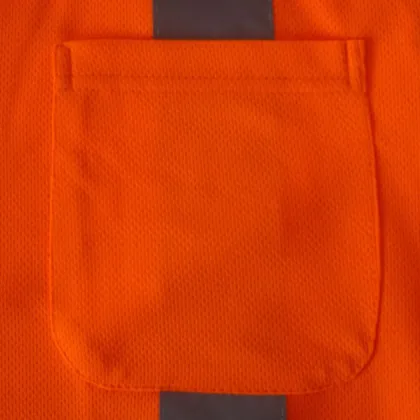 Knited Safety T Shirt With Pocket,Unisex Long Sleeve Safety T Shirt, Oem Service Reflective T Shirt
