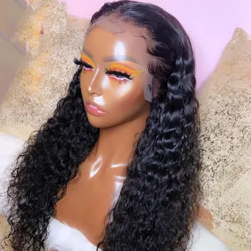 Cheap Human Hair Wig ,180 Density Deep Wave 13X4 Lace Front Human Hair Wigs, Human Hair Lace Front Brazilian Wigs