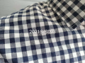 Baju Plaid Baju Lelaki Hitam dan Putih