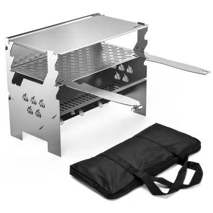 High Temperature Powder Coated Outdoor Camping Fire Pit & Barbecue Grill