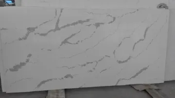 Calacatta white natural surface marble looking artificial quartz stone