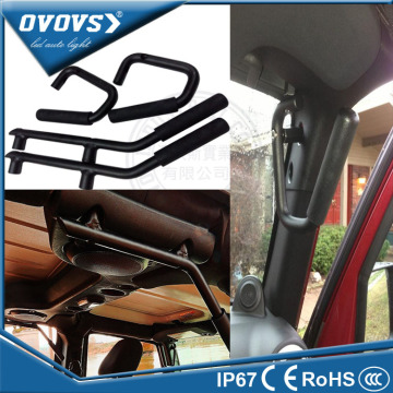 OVOVS Black Rear Roll Bar Armrests Grab Handles Fit 4 Door Front Grab Handles for J-eep JK Wrangler 2007-2015