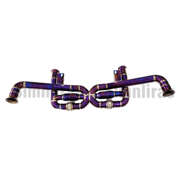 Burnet Purple Lamborghini Gallardo 04-08 F1 Spec Ti X-Pipe Exhaust With Pneumatic Valves