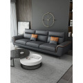 Conjunto de sofá en forma de L negro contemporáneo