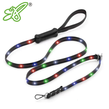 LED Light Up Dog Leash - Portable Leash with Built-in LED Light