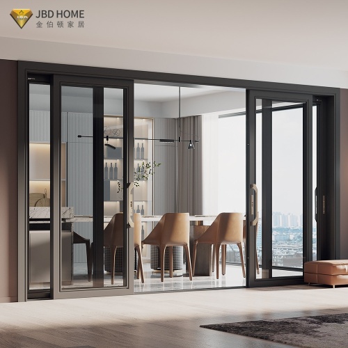 Porta deslizante de alumínio resistente para vilas modernas | JBDHOME