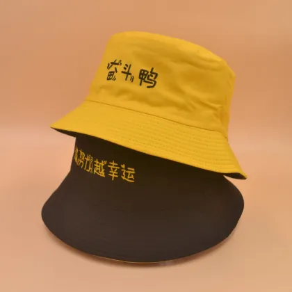 Mens floral canada fabric bucket hat