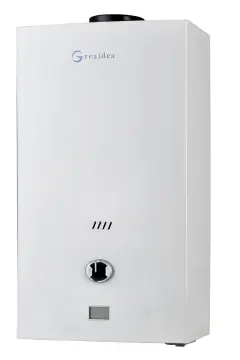 Balanced gas water heater with double chinemy pipe