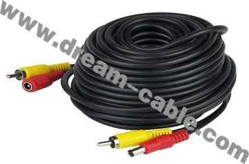 15m RCA Video Power Cable