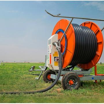 Water powered hose reel irrigation system