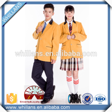 Latest new design kindergarten school uniforms, colorful kids peetty school uniform skirt design